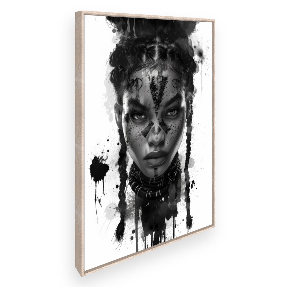 Toile Portrait tribal moderne