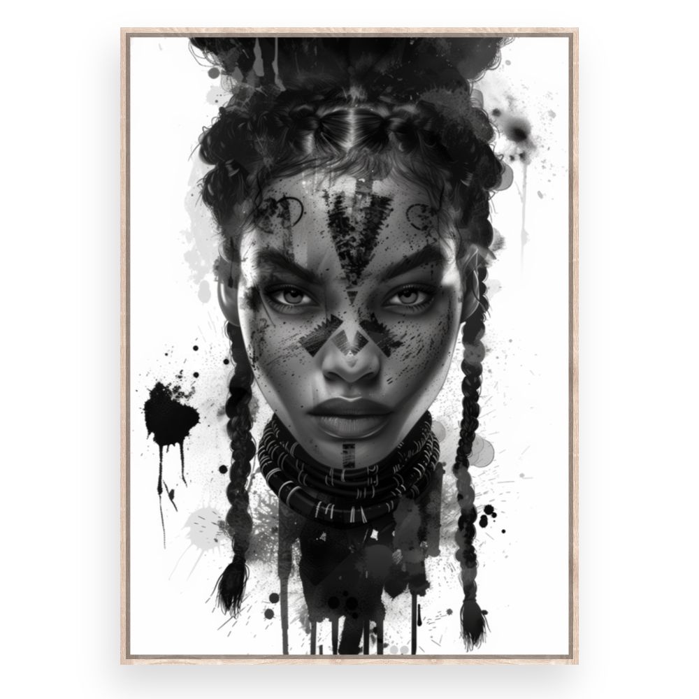 Toile Portrait tribal moderne