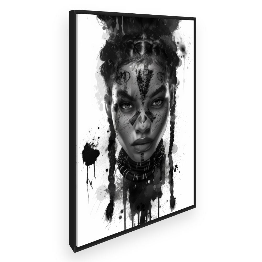 Toile Portrait tribal moderne