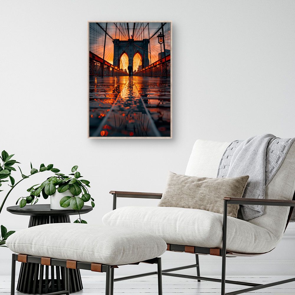 Tableau Coucher de soleil urbain