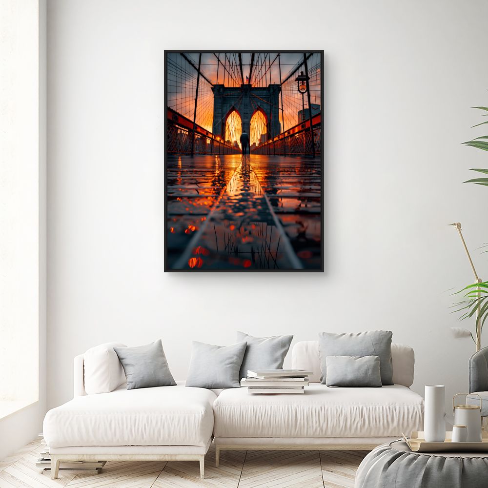 Tableau Coucher de soleil urbain