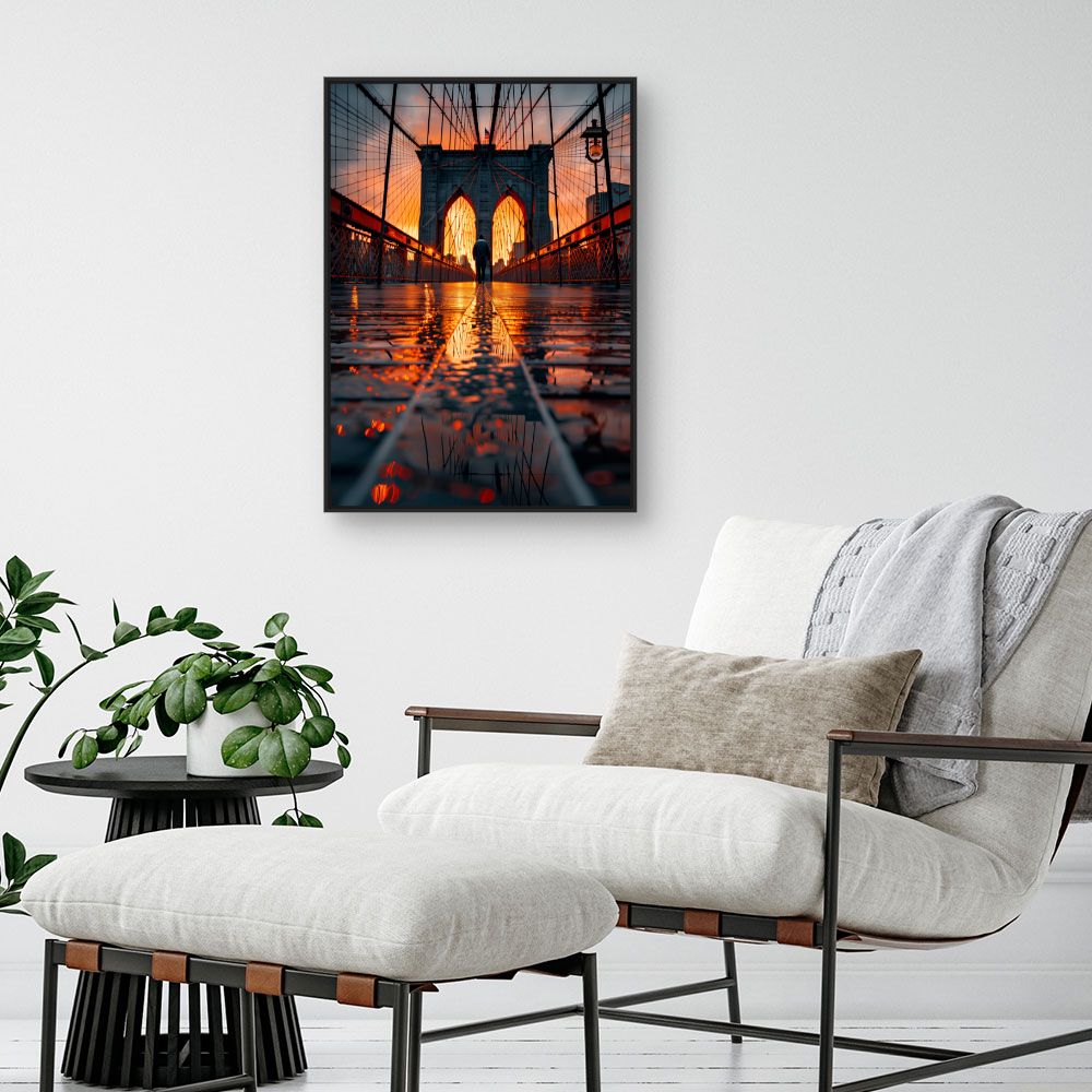 Tableau Coucher de soleil urbain