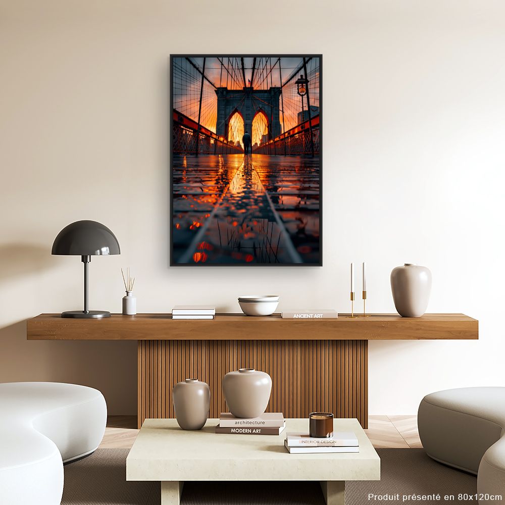 Tableau Coucher de soleil urbain