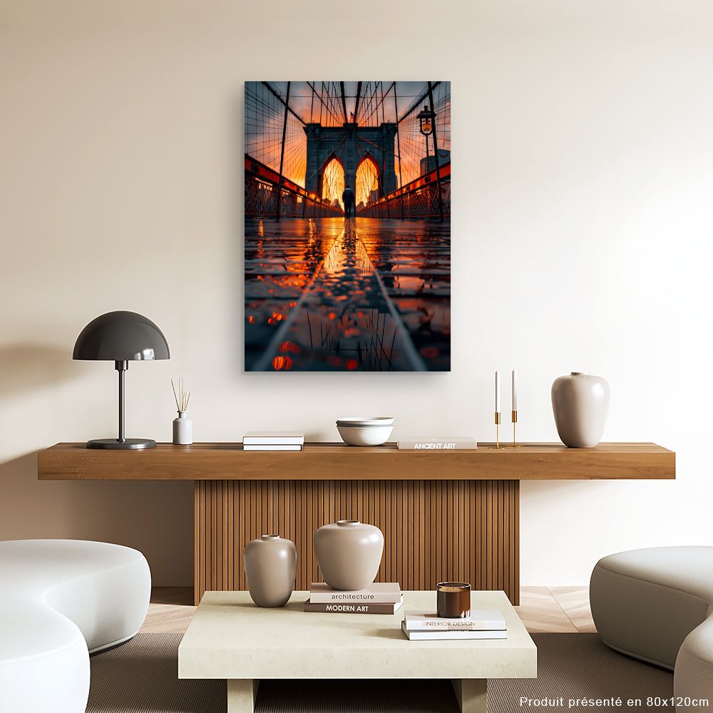 Tableau Coucher de soleil urbain
