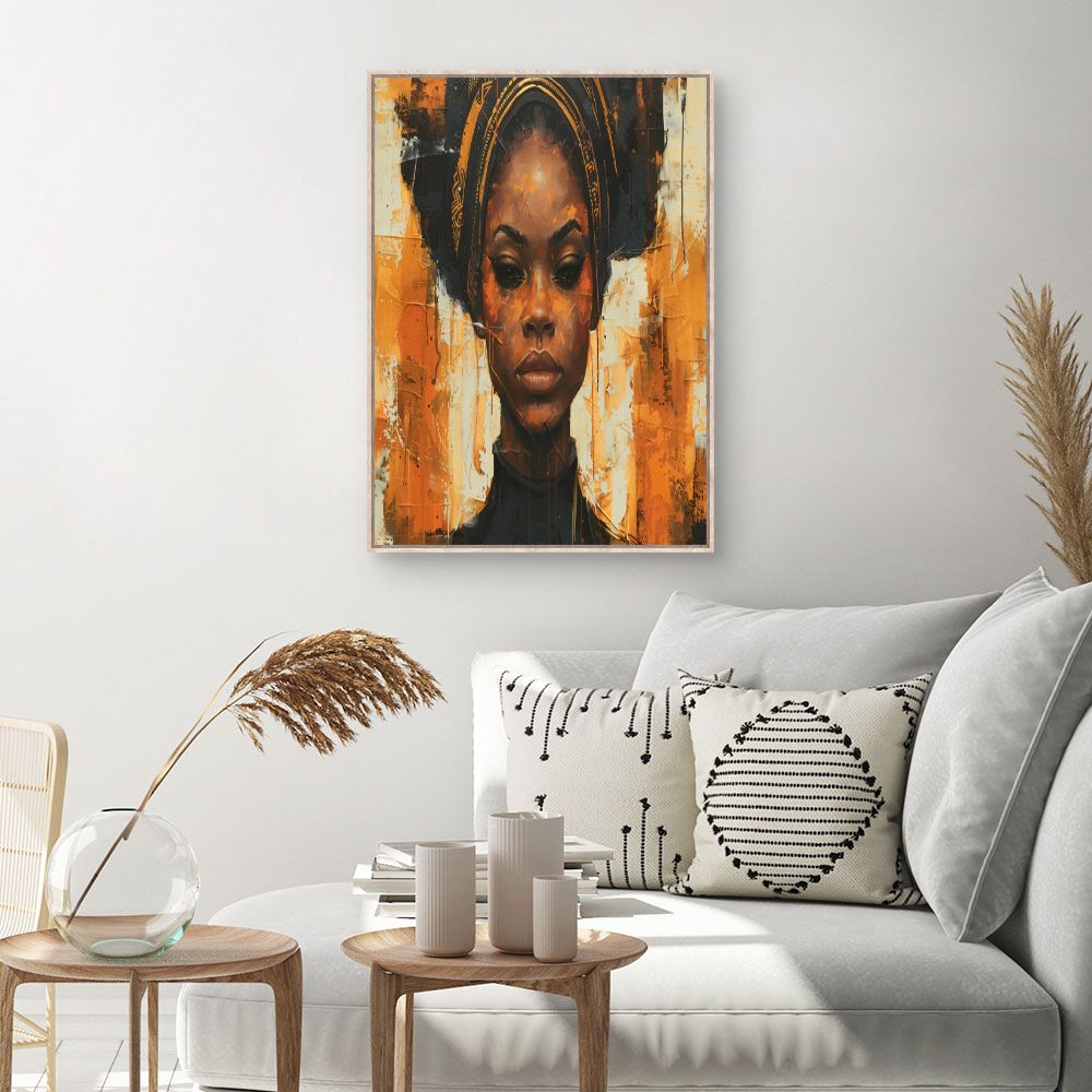 Toile Portrait vibrant – toile cadre naturel (slide 1, 60×90)