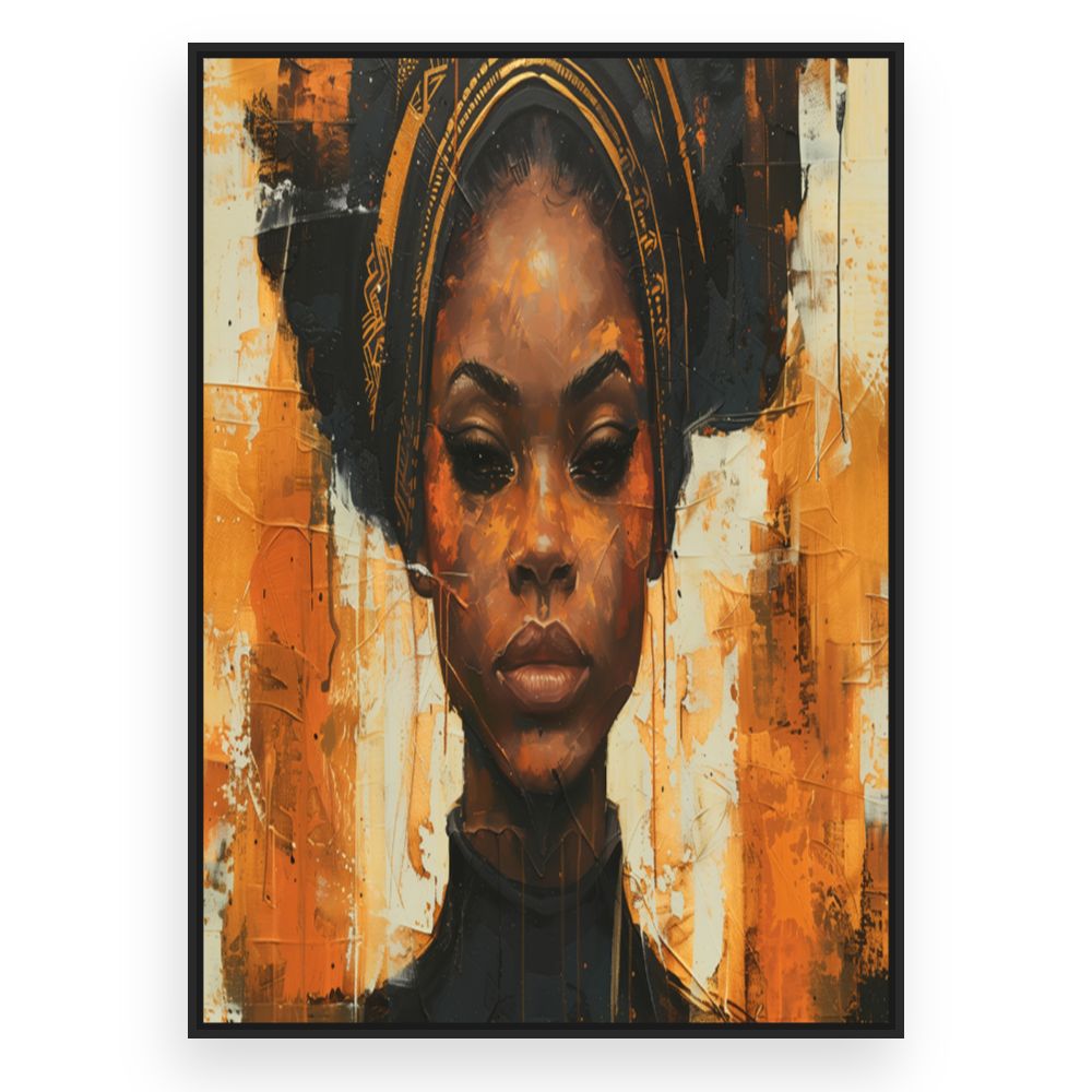 Toile Portrait vibrant – toile cadre noir (slide 3)