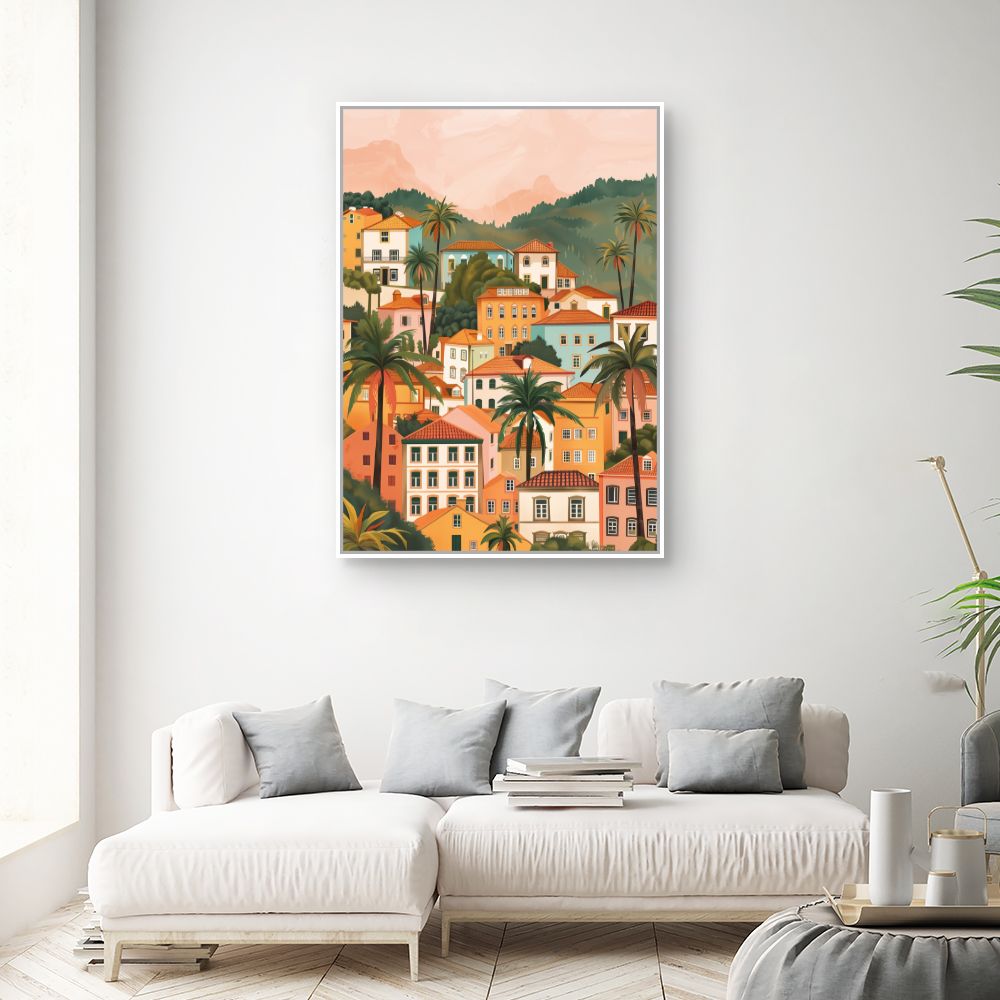 Toile "Maisons ensoleillées"