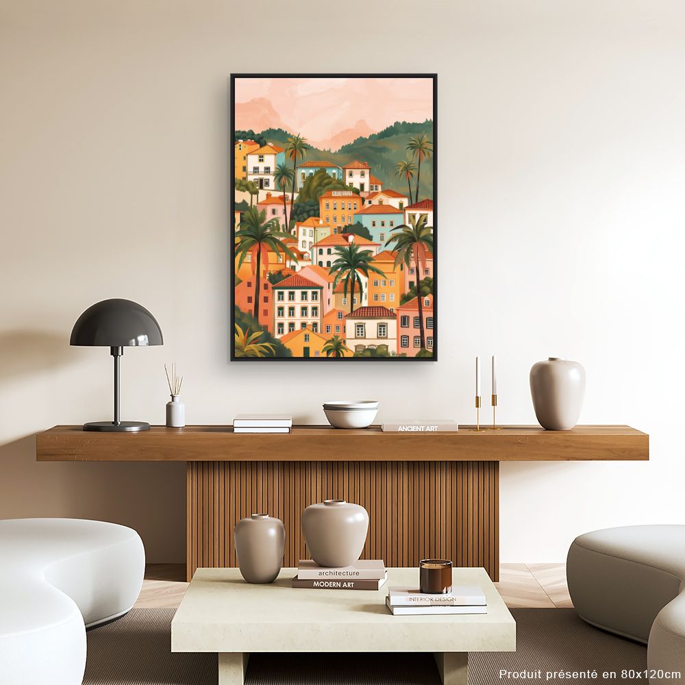 Toile "Maisons ensoleillées"