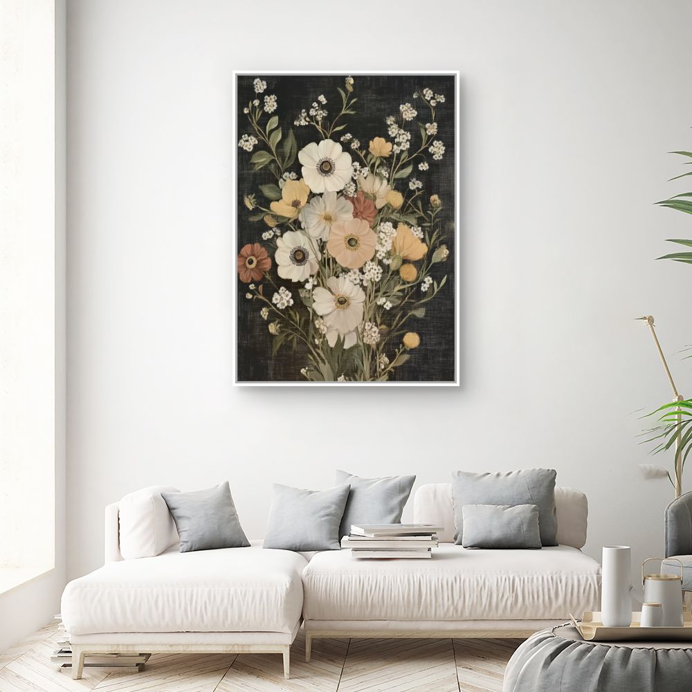 Toile "Fleurs élégantes"
