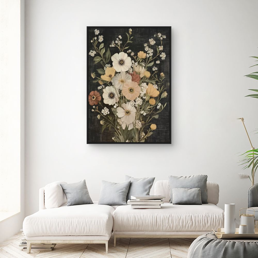 Toile "Fleurs élégantes"