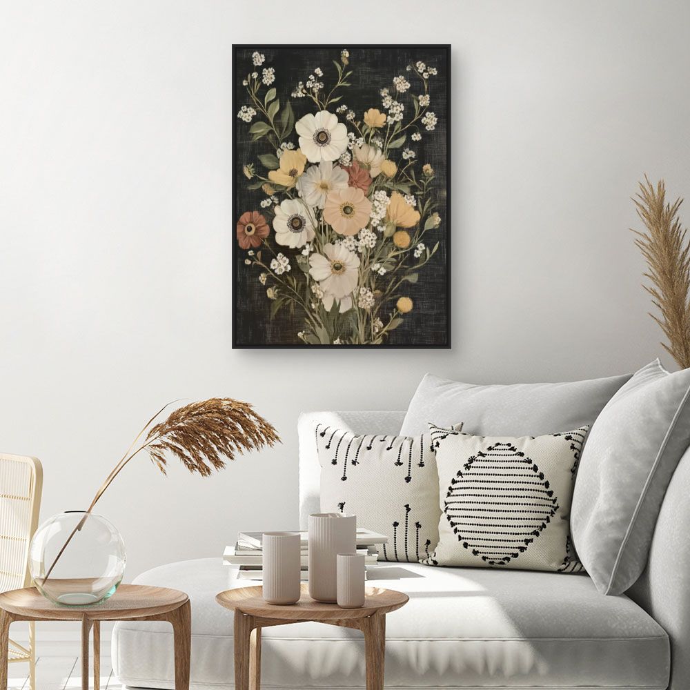 Toile "Fleurs élégantes"