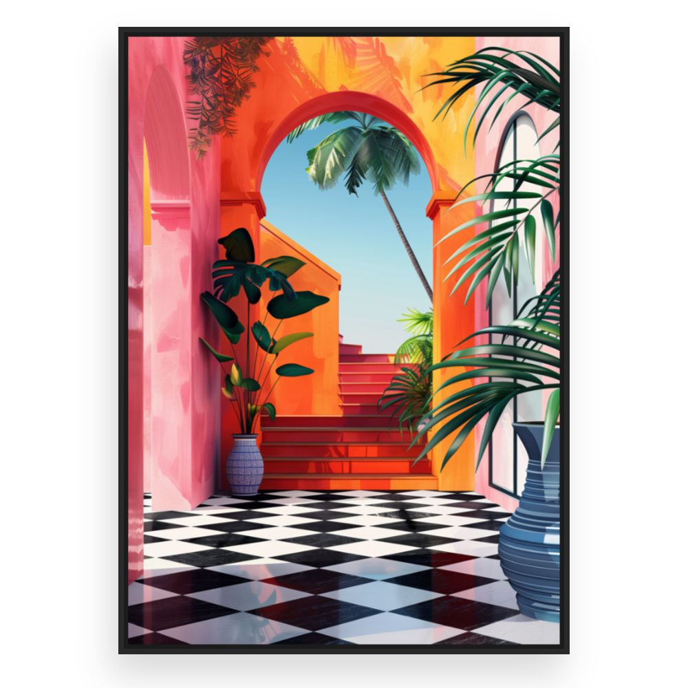 Toile Évasion tropicale – toile cadre noir (slide 3)