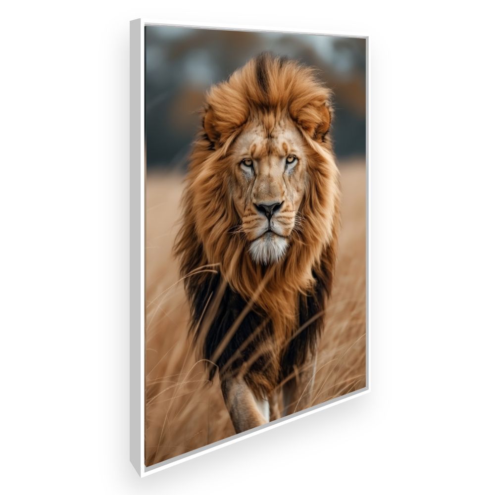 Toile Majestueux roi lion – toile cadre blanc (slide 2)