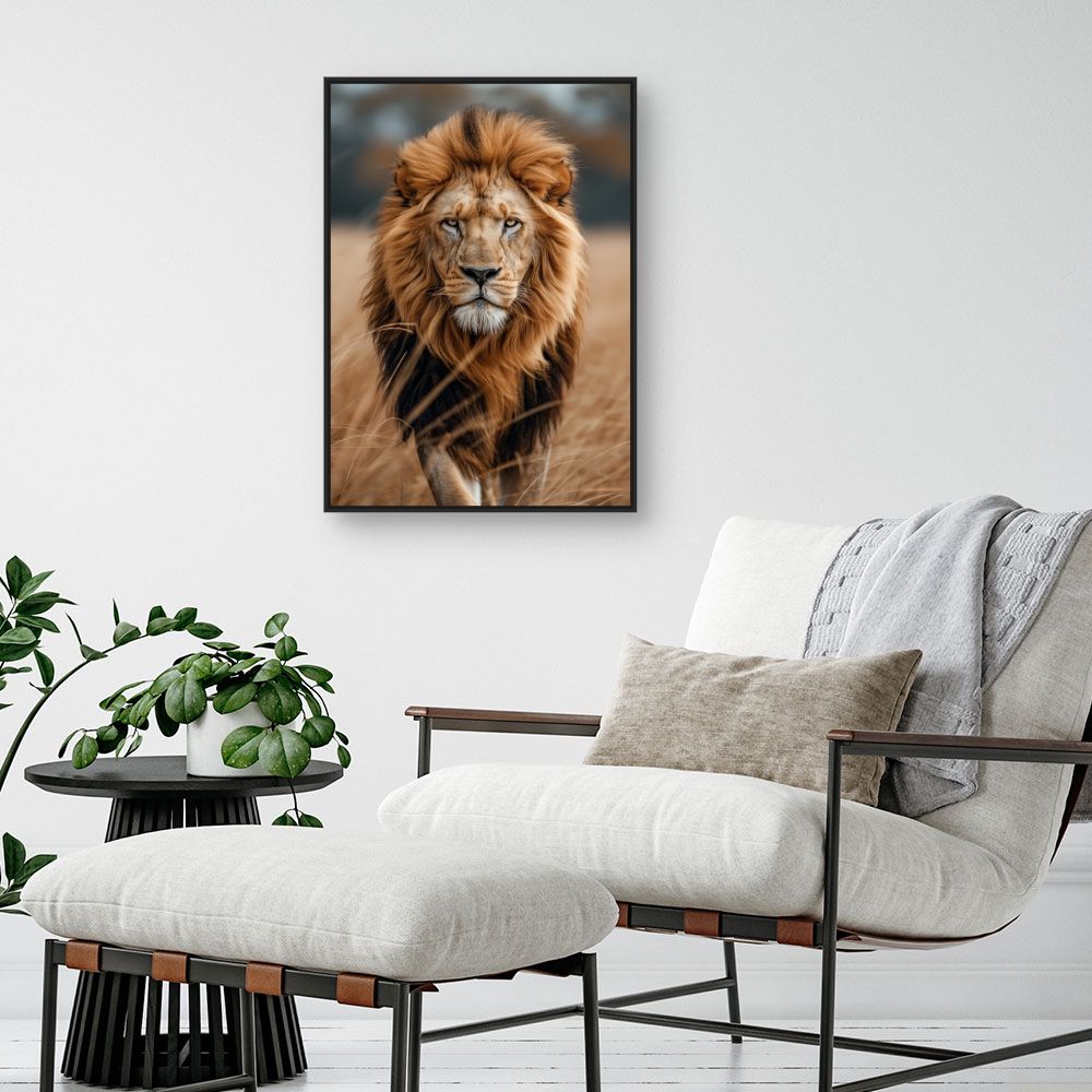 Toile "Majestueux roi lion"