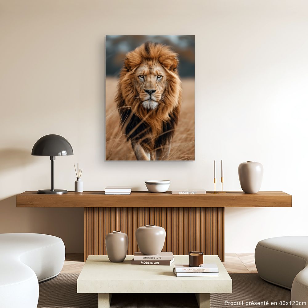 Toile "Majestueux roi lion"