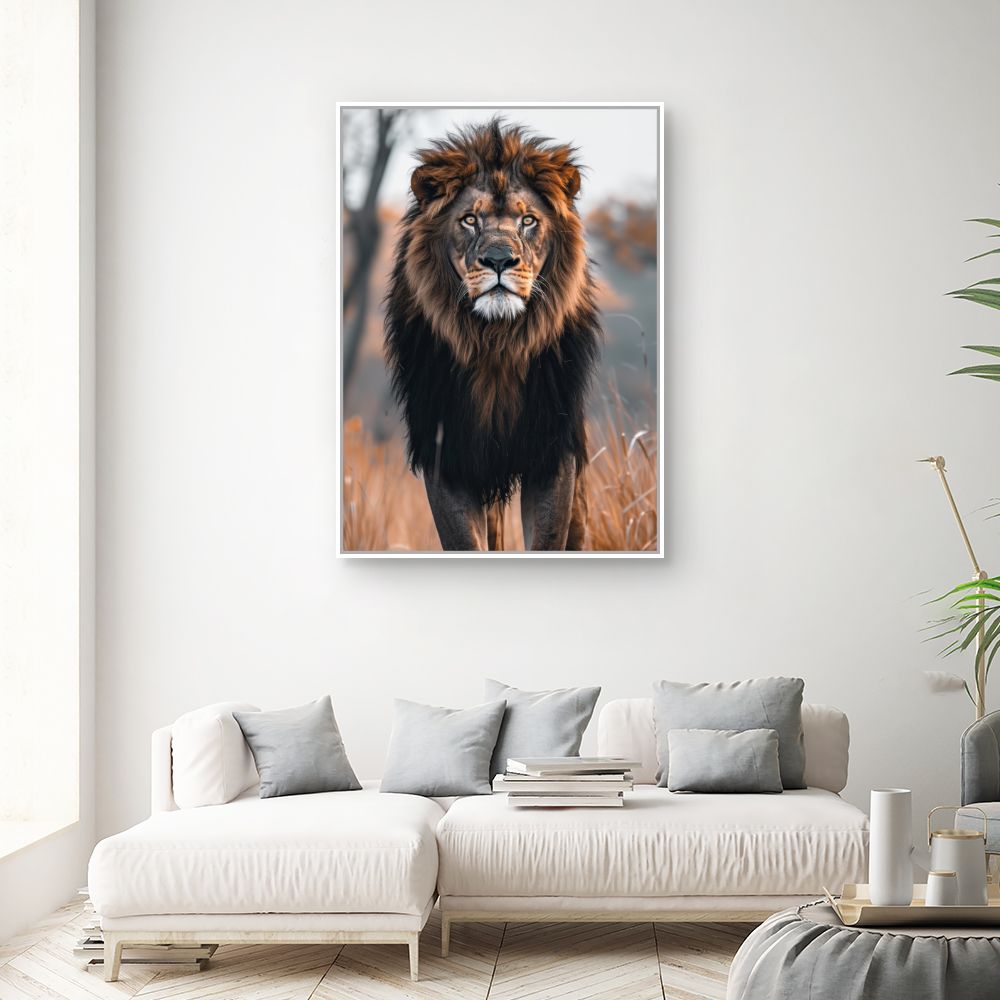 Toile "Majestueux lion sauvage"