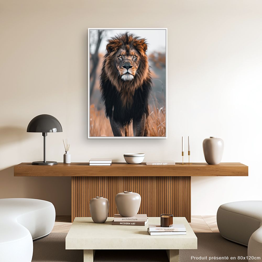 Toile "Majestueux lion sauvage"