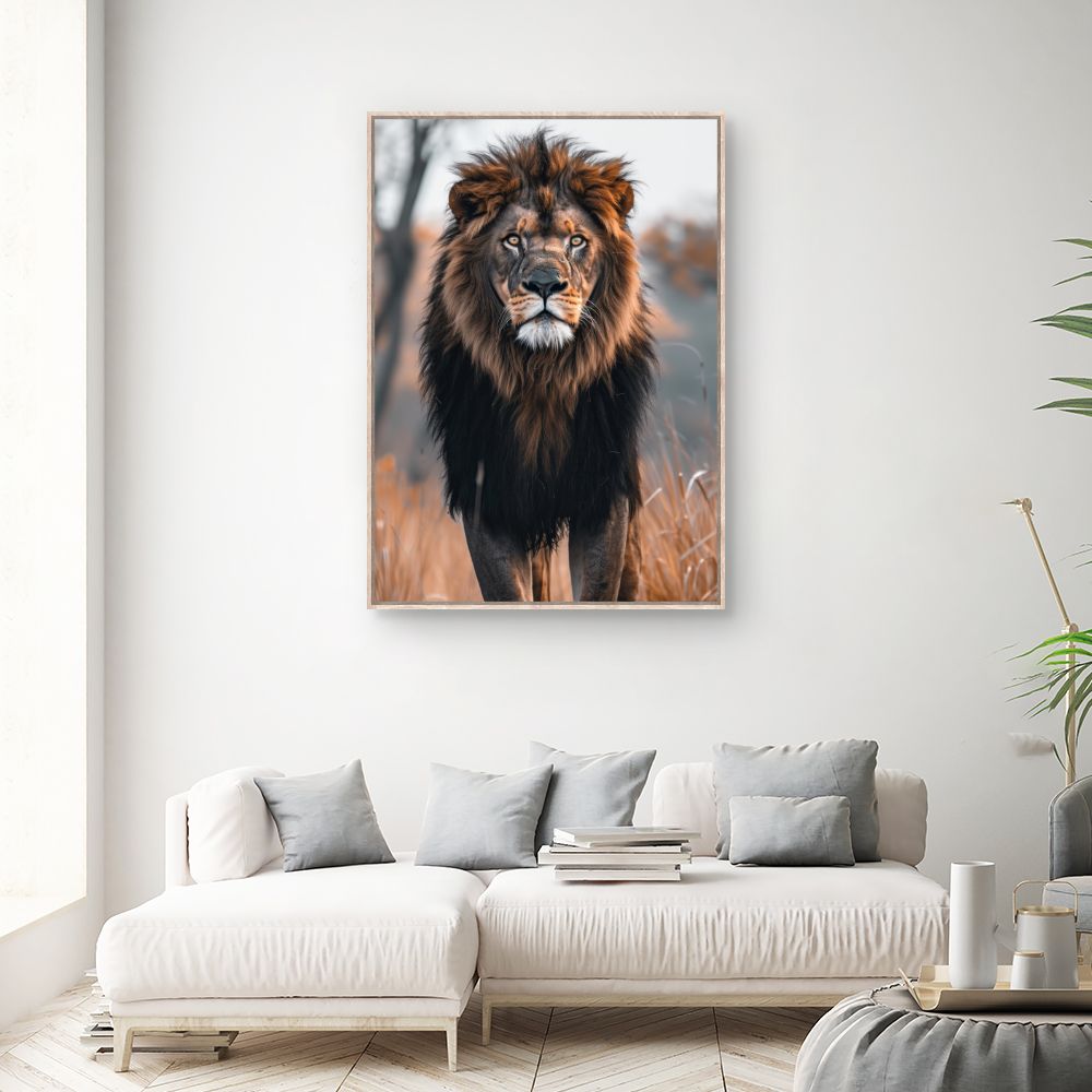 Toile "Majestueux lion sauvage"