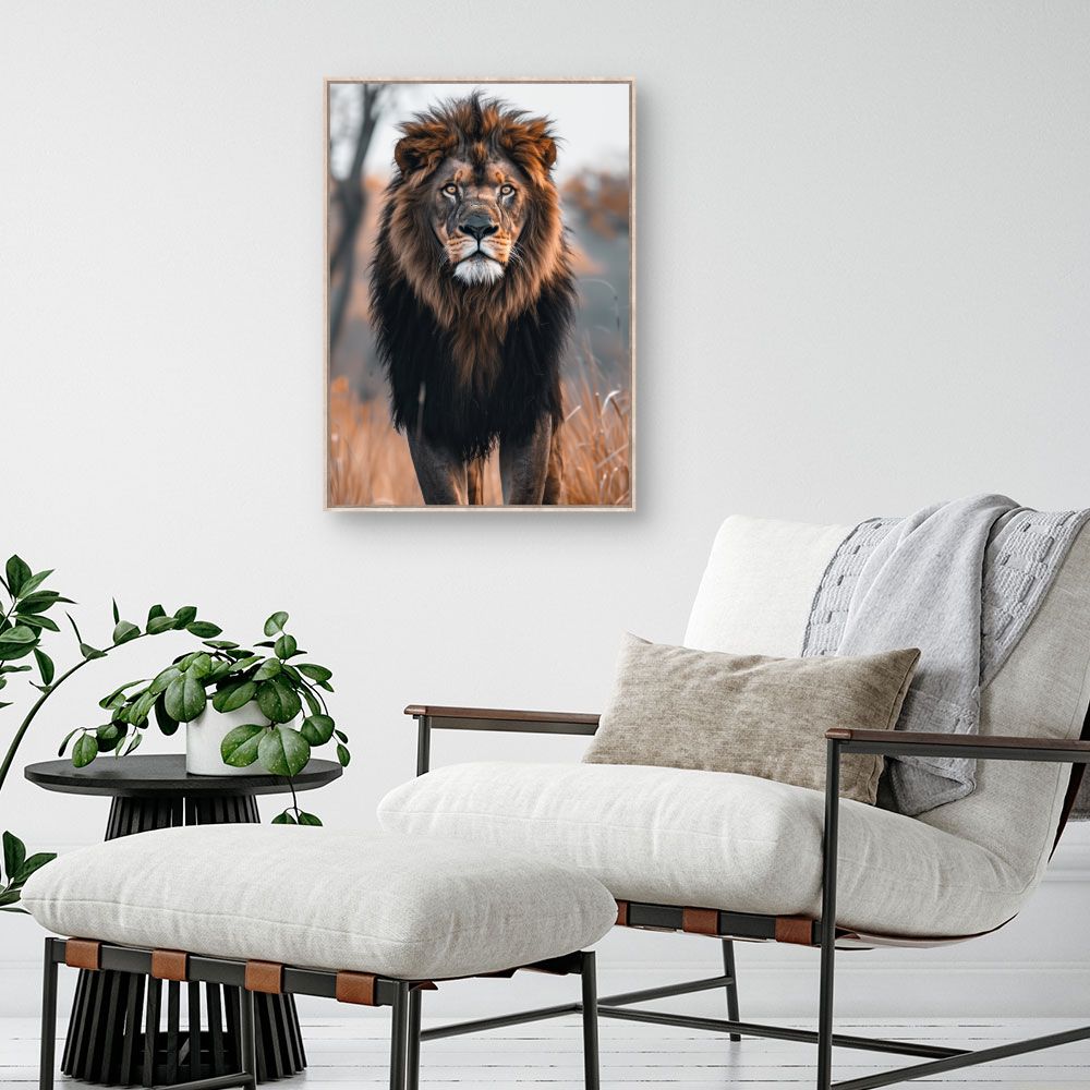 Toile "Majestueux lion sauvage"