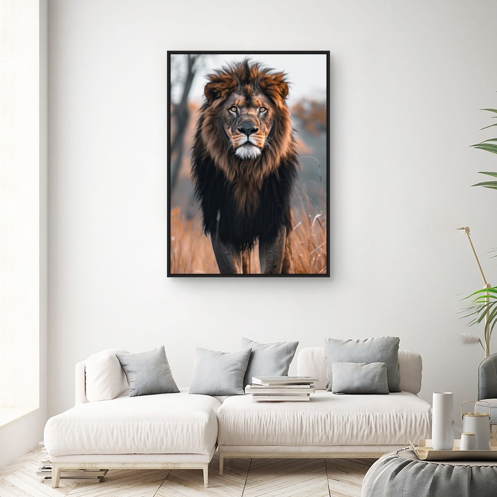 Toile "Majestueux lion sauvage"