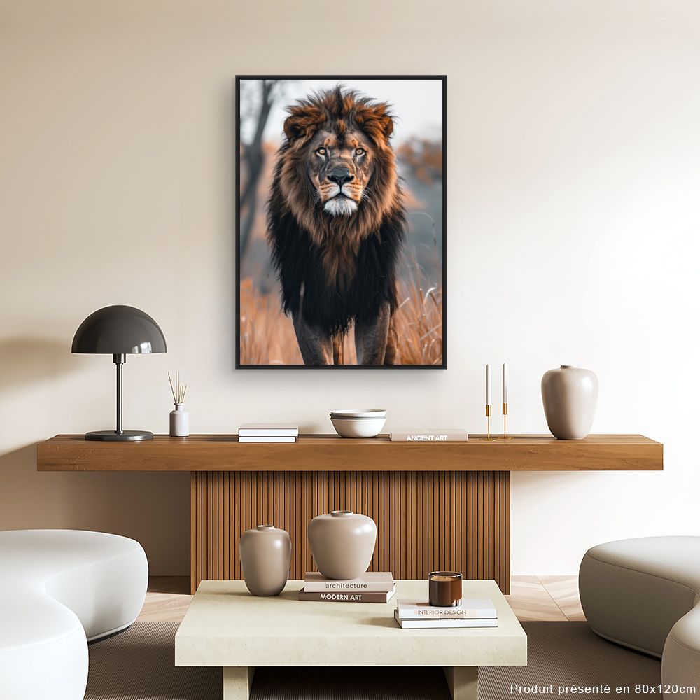 Toile "Majestueux lion sauvage"