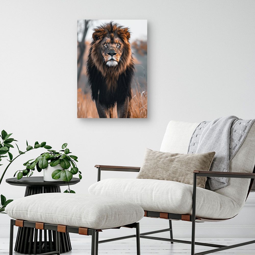 Toile "Majestueux lion sauvage"