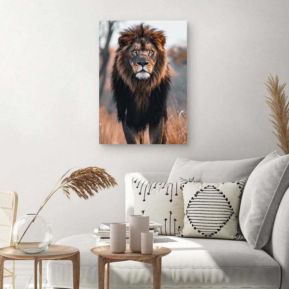 Toile "Majestueux lion sauvage"