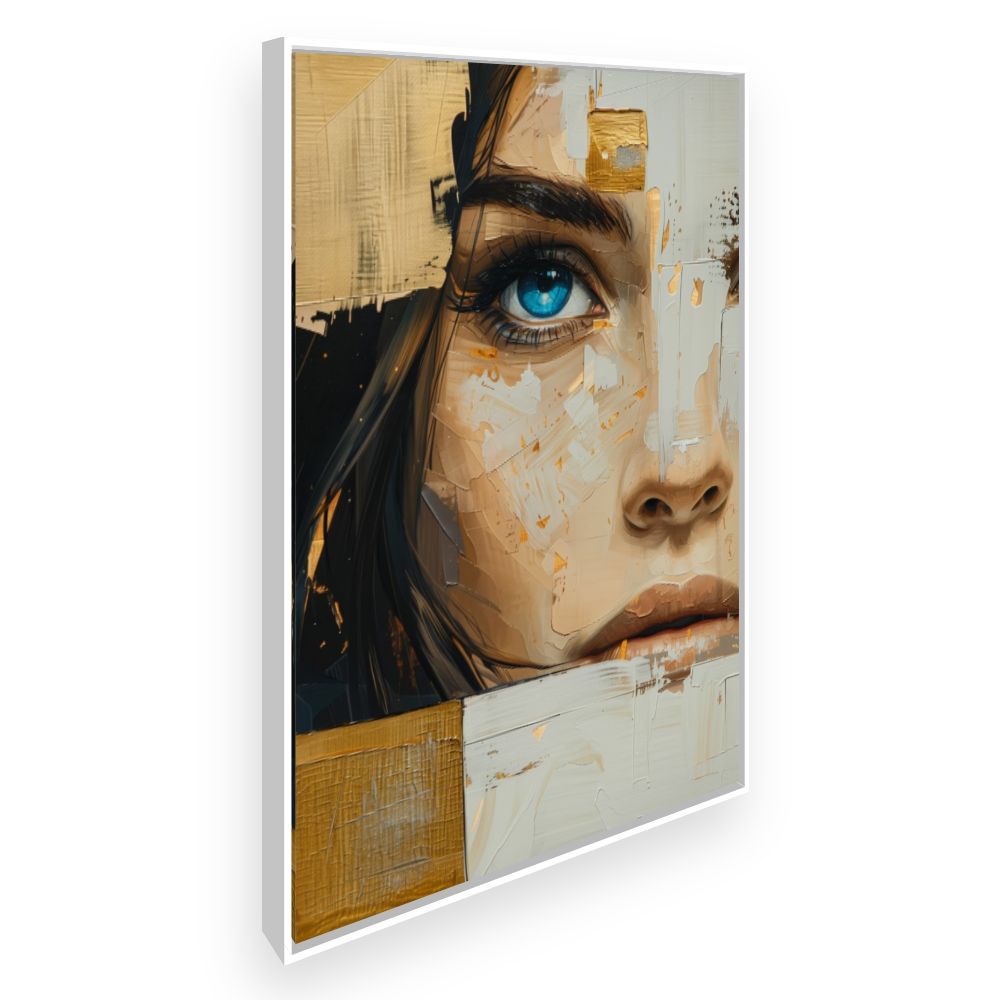 Toile Regard captivant – toile cadre blanc (slide 2)