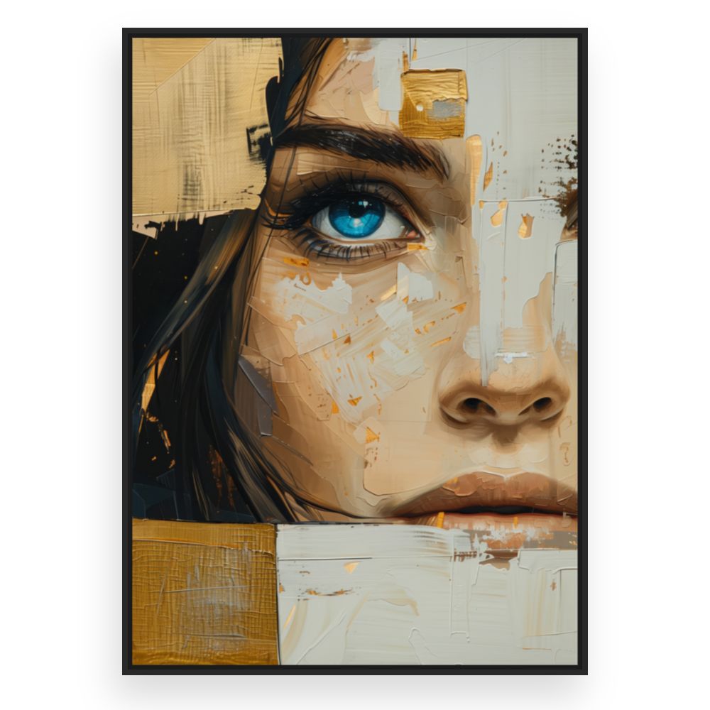 Toile Regard captivant – toile cadre noir (slide 3)