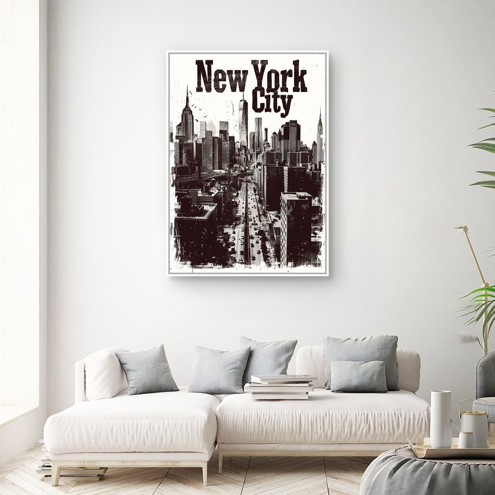 Toile "Skyline urbaine captivante"