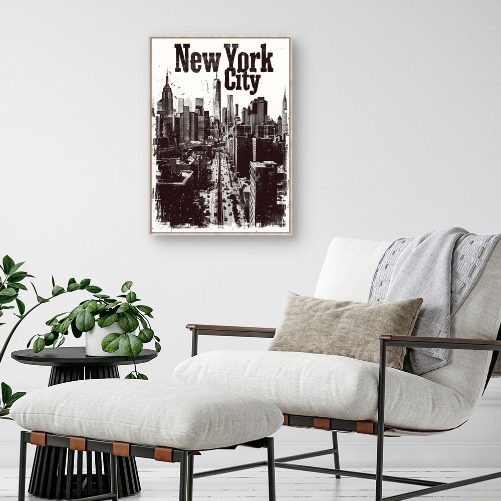 Toile "Skyline urbaine captivante"