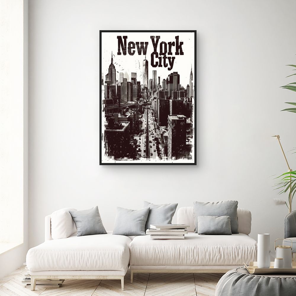 Toile "Skyline urbaine captivante"