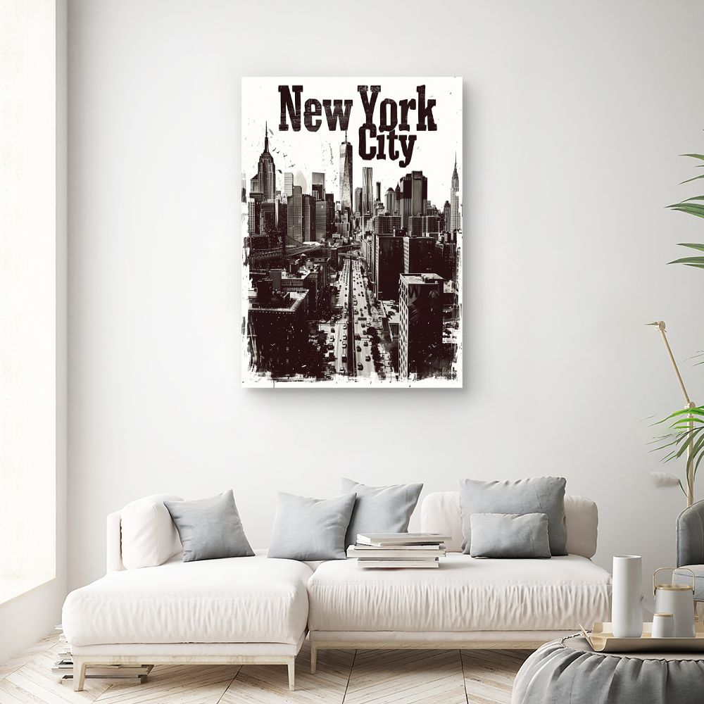 Toile "Skyline urbaine captivante"