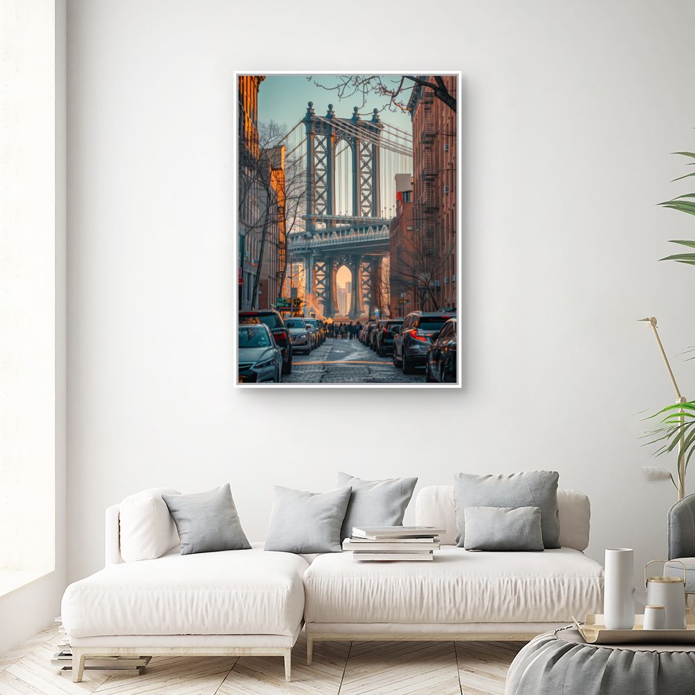 Toile "Pont urbain captivant"