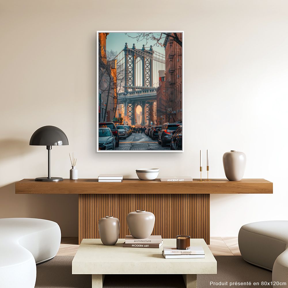 Toile "Pont urbain captivant"