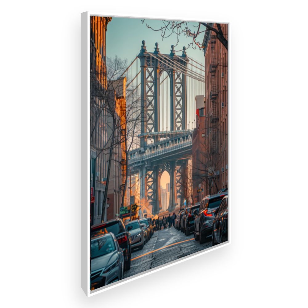 Toile Pont urbain captivant – toile cadre blanc (slide 2)
