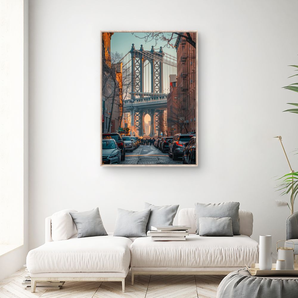 Toile "Pont urbain captivant"