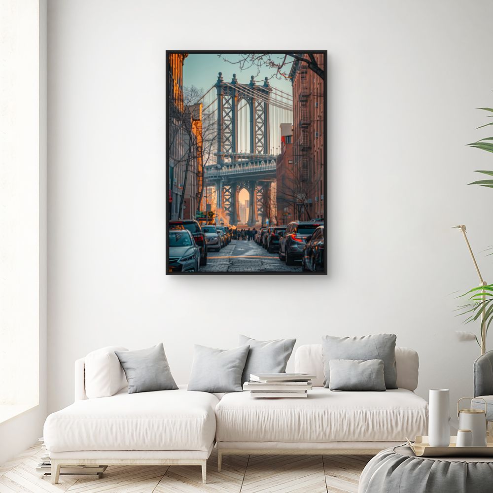 Toile "Pont urbain captivant"