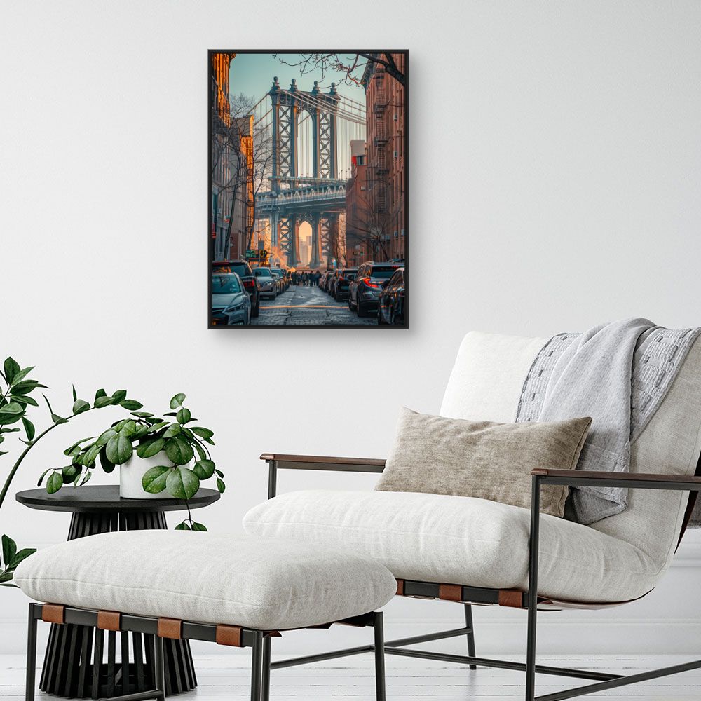 Toile "Pont urbain captivant"