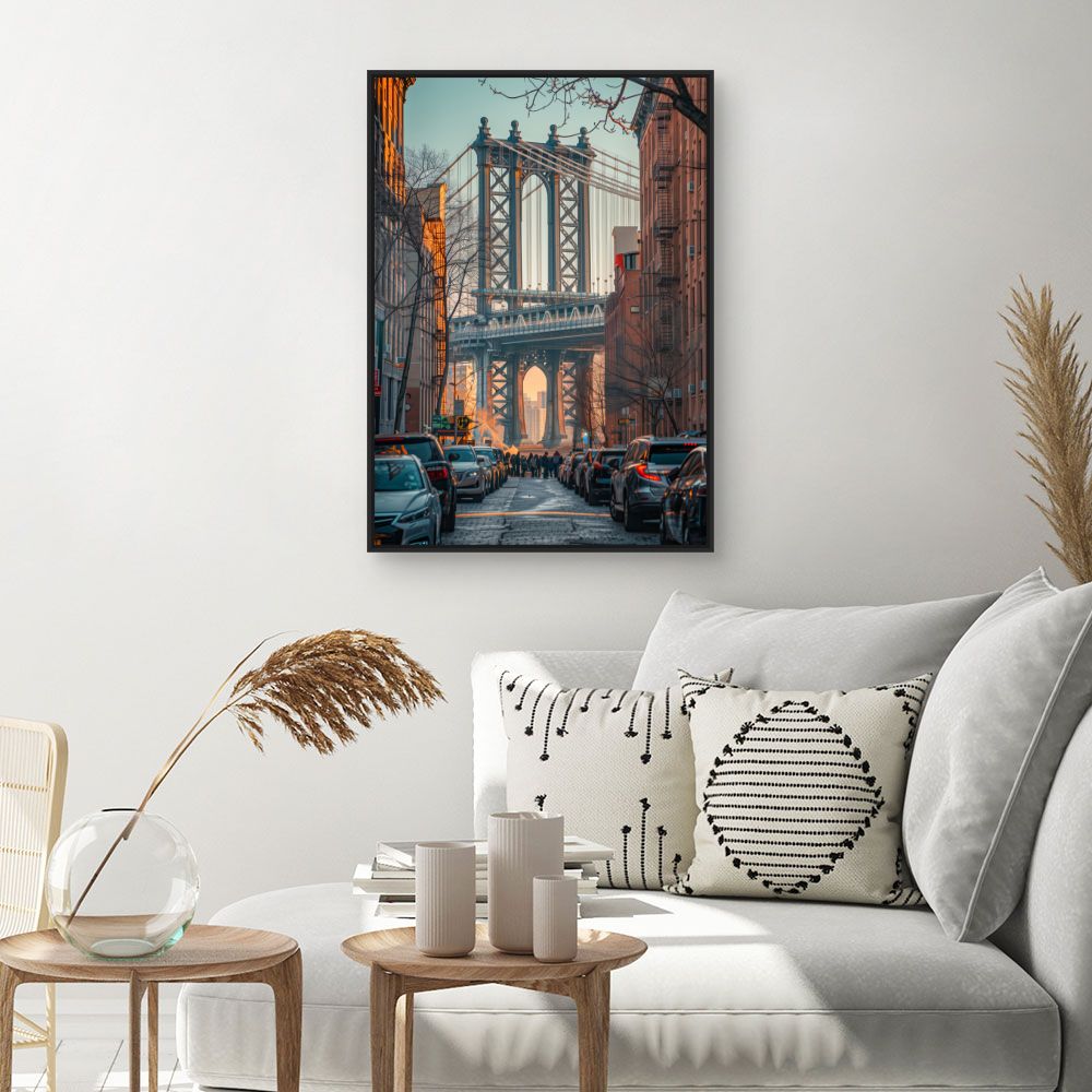 Toile "Pont urbain captivant"