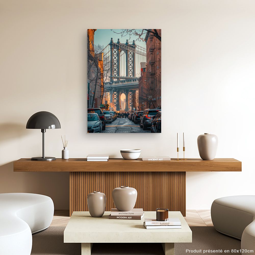 Toile "Pont urbain captivant"