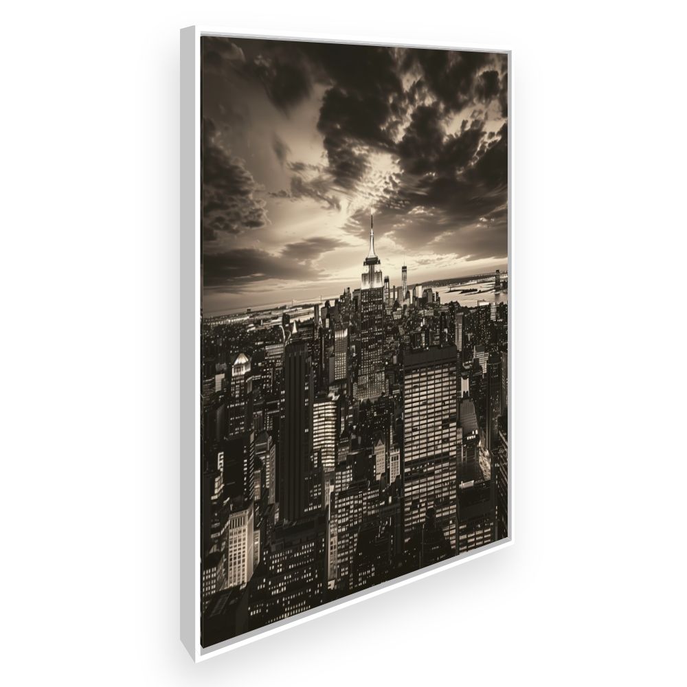 Toile New York envoûtante – toile cadre blanc (slide 2)