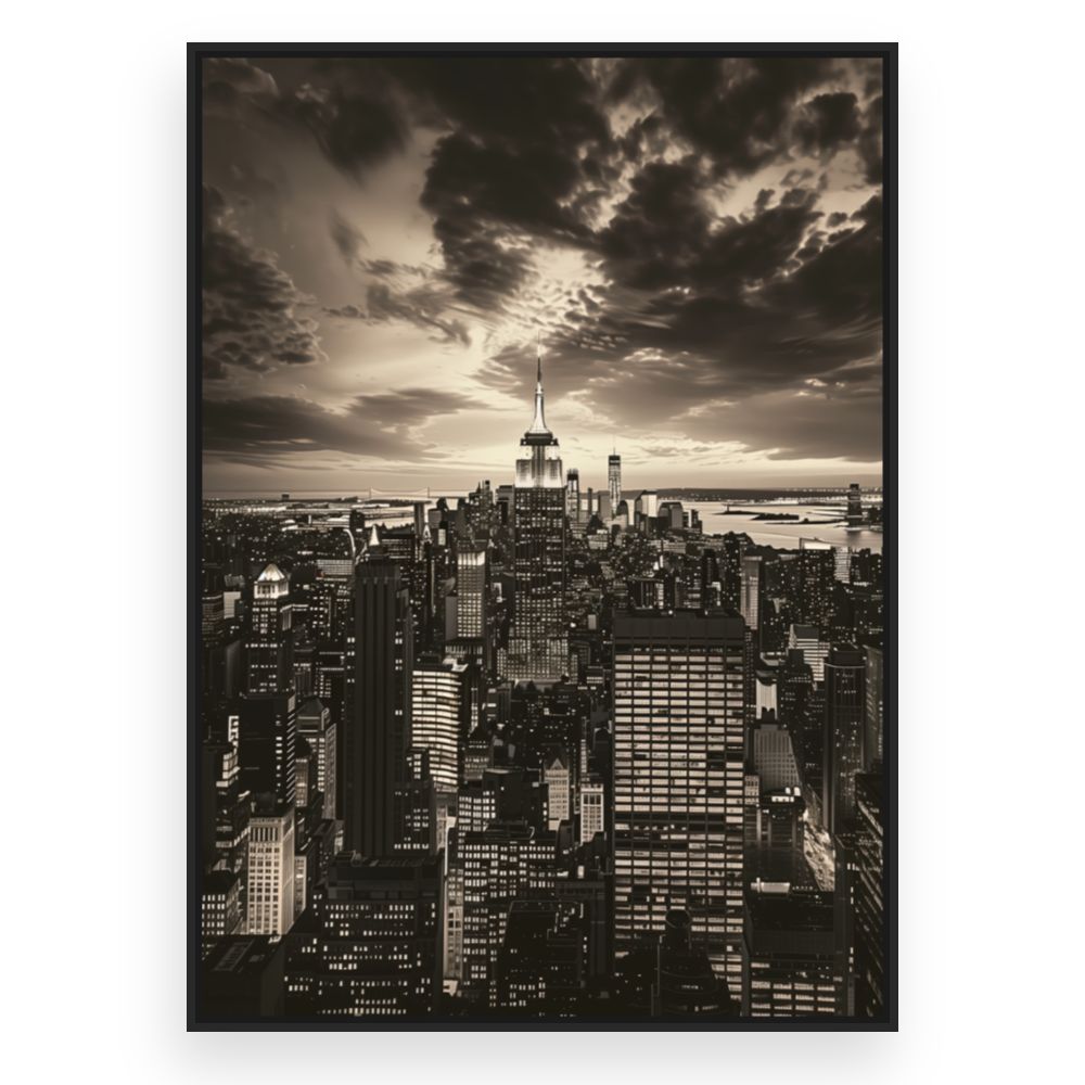 Toile New York envoûtante – toile cadre noir (slide 3)
