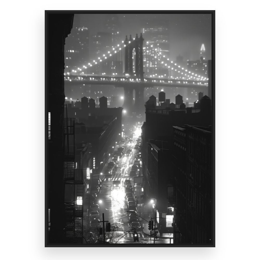 Toile Pont lumineux mystique – toile cadre noir (slide 3)