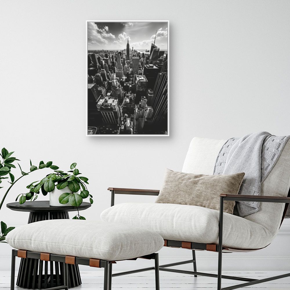 Toile "Skyline urbaine vibrante"