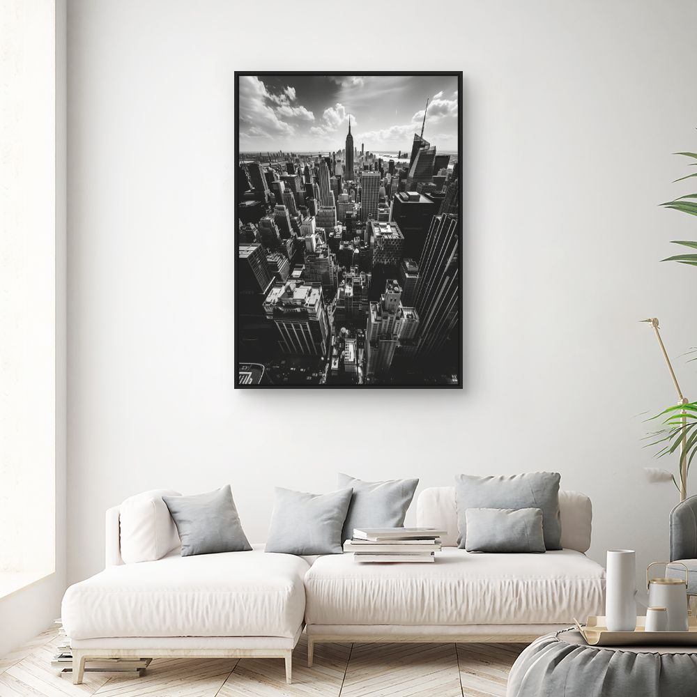 Toile "Skyline urbaine vibrante"