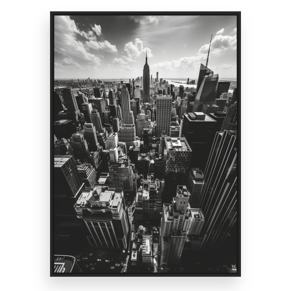 Toile Skyline urbaine vibrante – toile cadre noir (slide 3)