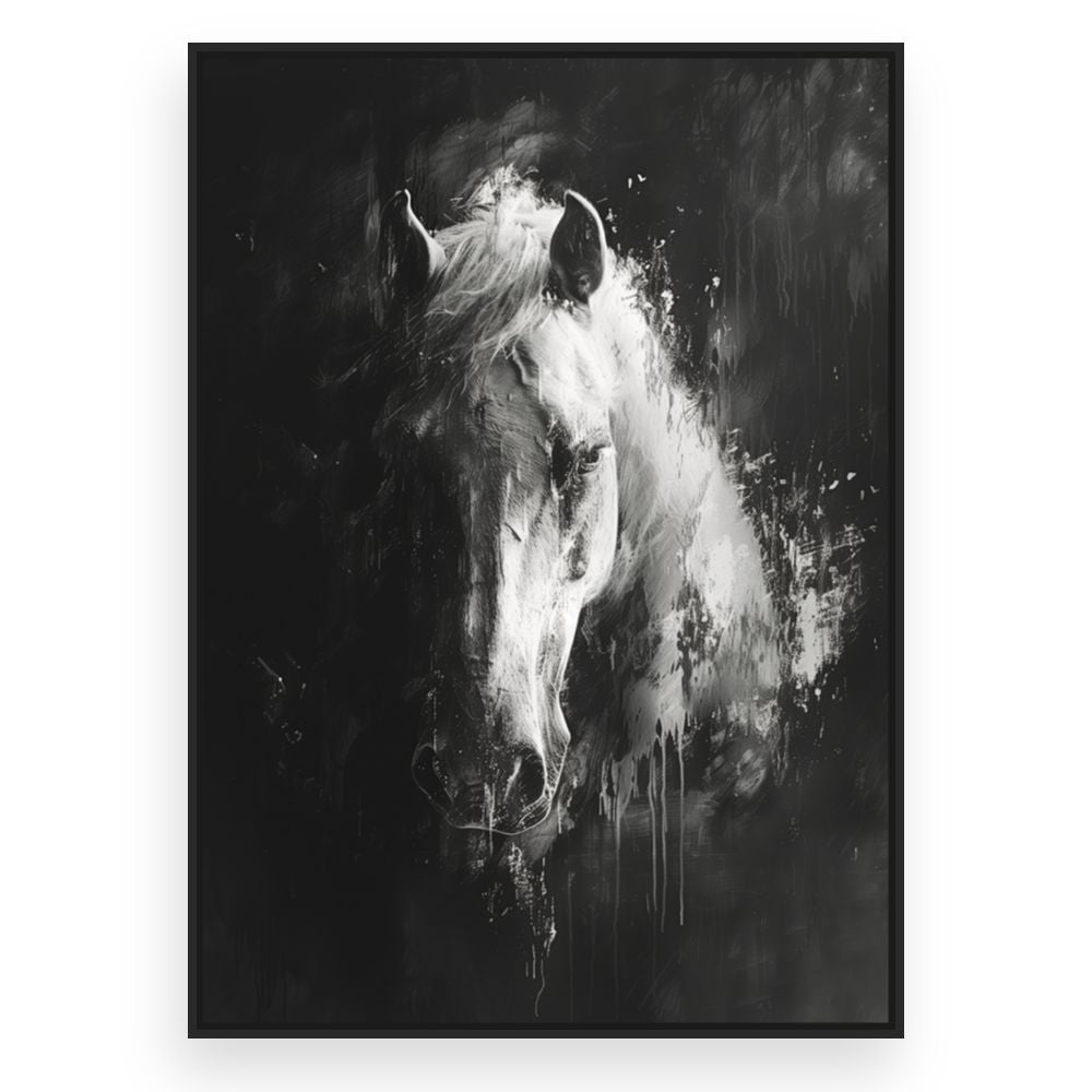 Toile Cheval majestueux – toile cadre noir (slide 3)