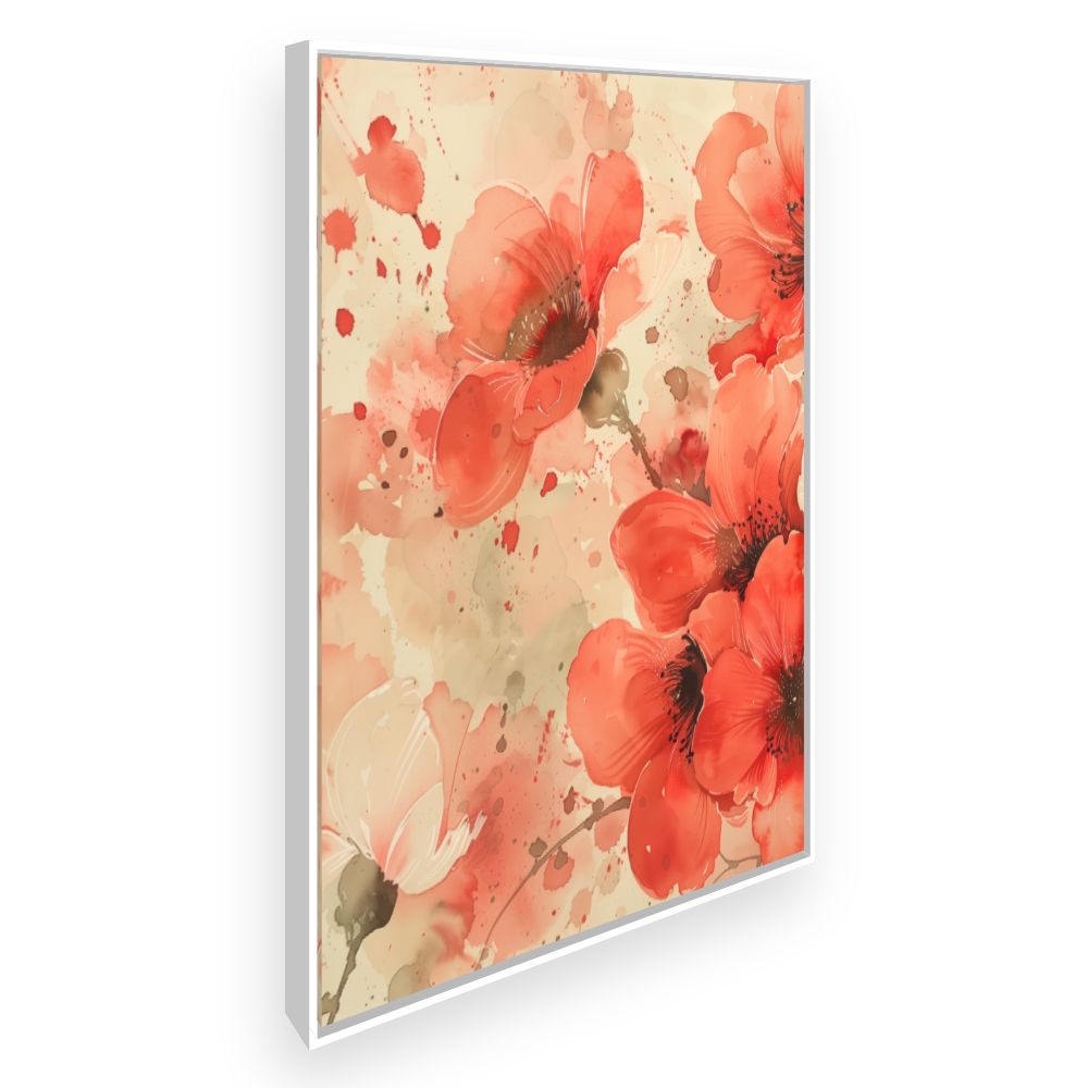 Toile Fleurs éclatantes – toile cadre blanc (slide 2)