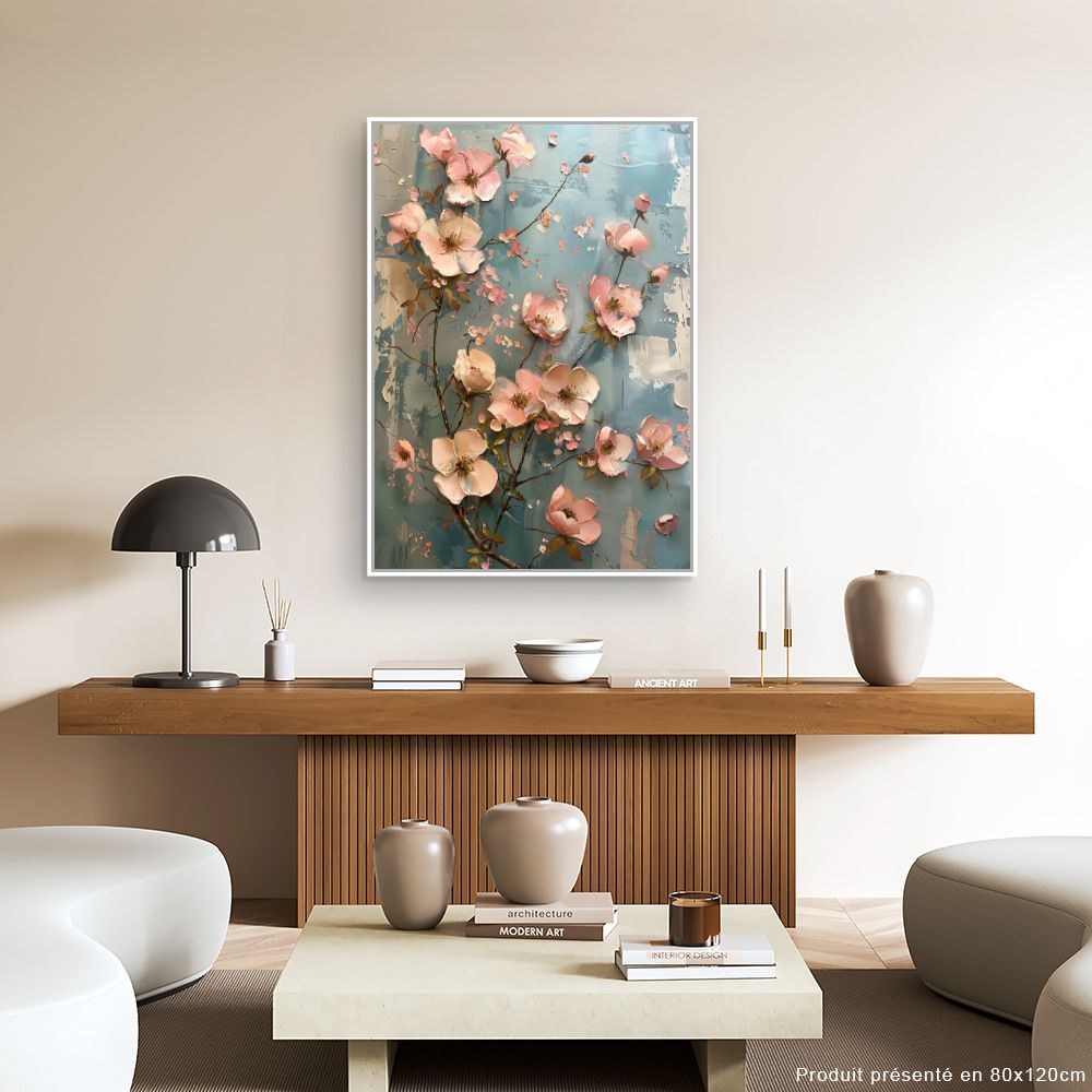 Toile "Fleurs délicates"